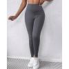 imageCHICME Fleece Lined Leggings Women 2025 Tummy Control Thermal Warm High Waisted Winter Yoga Pants with PocketsGray