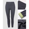 imageCHICME Fleece Lined Leggings Women 2025 Tummy Control Thermal Warm High Waisted Winter Yoga Pants with PocketsGray