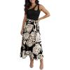 imageCHICME Womens Beach Skirt Summer 2026 Tropical Floral Print Self Tie Knot Split Hawaii Wrap Skirt