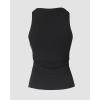 image:imageCHICME 2 Piece Built in Bra Tank Tops for Women Ribbed Tank Top Fitness Racerback Workout Tops2pcs Blackarmy Green
