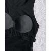 image:imageCHICME 2 Piece Built in Bra Tank Tops for Women Ribbed Tank Top Fitness Racerback Workout TopsBlack white