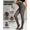 image:imageCHICME 2Pack Magic Fleece Lined Leggings Thermal Pantyhose High Waist Leggings TightsFno Fleece  Blackbrown  Nf 50f70f