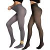image:imageCHICME 2Pack Magic Fleece Lined Leggings Thermal Pantyhose High Waist Leggings TightsC2pack  Blackgray  Tf 40f60f