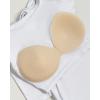 image:imageCHICME Women Seamless Builtin Bra Long Sleeve Shirts U Neck Knit TShirts Basic Tops Fall Winter OutfitsAwhite