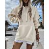image:imageCHICME Womens Oversized Long Hoodie Dress Fall Outfits Comfrt Pullover Sweatshirt Winter ClothingApricot