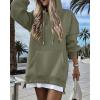 image:imageCHICME Womens Oversized Long Hoodie Dress Fall Outfits Comfrt Pullover Sweatshirt Winter ClothingArmy Green