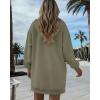 image:imageCHICME Womens Oversized Long Hoodie Dress Fall Outfits Comfrt Pullover Sweatshirt Winter ClothingArmy Green
