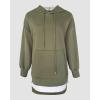 image:imageCHICME Womens Oversized Long Hoodie Dress Fall Outfits Comfrt Pullover Sweatshirt Winter ClothingArmy Green
