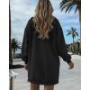 image:imageCHICME Womens Oversized Long Hoodie Dress Fall Outfits Comfrt Pullover Sweatshirt Winter ClothingBlack