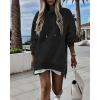 image:imageCHICME Womens Oversized Long Hoodie Dress Fall Outfits Comfrt Pullover Sweatshirt Winter ClothingBlack