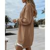 image:imageCHICME Womens Oversized Long Hoodie Dress Fall Outfits Comfrt Pullover Sweatshirt Winter ClothingBrown