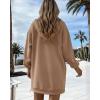 image:imageCHICME Womens Oversized Long Hoodie Dress Fall Outfits Comfrt Pullover Sweatshirt Winter ClothingBrown