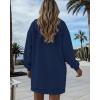 image:imageCHICME Womens Oversized Long Hoodie Dress Fall Outfits Comfrt Pullover Sweatshirt Winter ClothingPurplish Blue