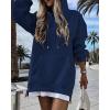image:imageCHICME Womens Oversized Long Hoodie Dress Fall Outfits Comfrt Pullover Sweatshirt Winter ClothingPurplish Blue