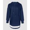 image:imageCHICME Womens Oversized Long Hoodie Dress Fall Outfits Comfrt Pullover Sweatshirt Winter ClothingPurplish Blue