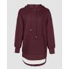 image:imageCHICME Womens Oversized Long Hoodie Dress Fall Outfits Comfrt Pullover Sweatshirt Winter ClothingWine Red