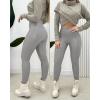 image:imageCHICME Womens Stretch Faux Leather Pants High Waist Curved Fleece Lined Tights Pants PU Leather LeggingsDark Grey