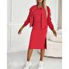 image:imageCHICME Womens Three Piece Outfits Striped Long Sleeve Bomber Jacket Midi Skirt Set Ribbed Knit Tank TracksuitAred