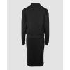image:imageCHICME Womens Three Piece Outfits Striped Long Sleeve Bomber Jacket Midi Skirt Set Ribbed Knit Tank TracksuitBlack