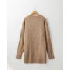 image:imageCHICME Women Round Neck Long Sleeve Sweater Cable Knit Casual Loose Fit Pullover Fall Winter SweatersAkhaki