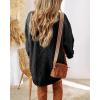 image:imageCHICME Women Round Neck Long Sleeve Sweater Cable Knit Casual Loose Fit Pullover Fall Winter SweatersBlack