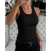 image:imageCHICME Womens Seamless Shapewear Camisole Tummy Control Tank Top for Women Slimming Body Shaper VestBblack