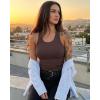 image:imageCHICME Womens Seamless Shapewear Camisole Tummy Control Tank Top for Women Slimming Body Shaper VestCoffee