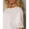 image:imageCHICME Womens Summer Boho Tops Dressy Casual Crewneck Short Sleeve Blouse Ruffle Hem Eyelet Shirts Beach VacationWhite