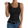image:imageCHICME Womens Seamless Shapewear Camisole Tummy Control Tank Top for Women Slimming Body Shaper VestBblack