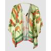 image:imageCHICME Womens Floral Print Swimsuit Coverup Batwing Sleeve Hollow Out Beach Cover Up Summer Cardigan Loose SwimwearLight Green