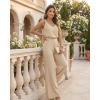 image:imageCHICME 2 Piece Outfits for Women Summer Sleeveless Twist Tank Top and Wide Leg Pant Sets Casual Travel Airport Outfits FlowyApricot