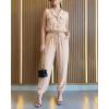 image:imageCHICME Jumpsuits for Women One Piece Outfits Summer 2026 Spring Vacation Travel Outfits Dressy Casual Cargo Tapered RomperApricot