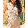 image:imageCHICME Jumpsuits for Women One Piece Outfits Summer 2026 Spring Vacation Travel Outfits Dressy Casual Cargo Tapered RomperApricot