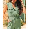 image:imageCHICME Jumpsuits for Women One Piece Outfits Summer 2026 Spring Vacation Travel Outfits Dressy Casual Cargo Tapered RomperLight Green