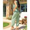 image:imageCHICME Jumpsuits for Women One Piece Outfits Summer 2026 Spring Vacation Travel Outfits Dressy Casual Cargo Tapered RomperLight Green