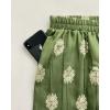 image:imageCHICME Womens 2 Piece Boho Outfit Lantern Sleeve Linen Top and Shorts Set Beach Vacation Summer OutfitsArmy Green