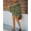 image:imageCHICME Womens 2 Piece Boho Outfit Lantern Sleeve Linen Top and Shorts Set Beach Vacation Summer OutfitsArmy Green