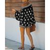 image:imageCHICME Womens 2 Piece Boho Outfit Lantern Sleeve Linen Top and Shorts Set Beach Vacation Summer OutfitsBlack
