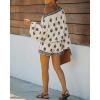 image:imageCHICME Womens 2 Piece Boho Outfit Lantern Sleeve Linen Top and Shorts Set Beach Vacation Summer OutfitsCapricot