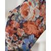 image:imageCHICME Womens Floral Mesh Bodycon Mini Dress Long Sleeve Drawstring Side Ruched Party DressMulticolor