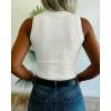 image:imageCHICME Womens Rhinestone Mock Neck Sleeveless Knit Tank Top Slim Fit Sparkly Halter for Party Vacation SummerWhite