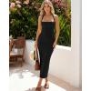 image:imageCHICME Womens Sexy Dress Midi Ribbed Sleeveless Criss Cross Straps Backless Summer Club Party Wedding Guest DressesBlack
