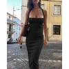 image:imageCHICME Womens Sexy Dress Midi Ribbed Sleeveless Criss Cross Straps Backless Summer Club Party Wedding Guest DressesBlack