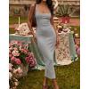 image:imageCHICME Womens Sexy Dress Midi Ribbed Sleeveless Criss Cross Straps Backless Summer Club Party Wedding Guest DressesGray