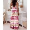 image:imageCHICME Womens Sleeveless Nightgown Soft Comfy Long Nightgown Pajama Lounge Dress with PocketsDark Red