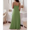 image:imageCHICME Womens Sleeveless Nightgown Soft Comfy Long Nightgown Pajama Lounge Dress with PocketsGreen