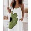image:imageCHICME Womens Sleeveless Nightgown Soft Comfy Long Nightgown Pajama Lounge Dress with PocketsGreen