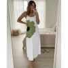 image:imageCHICME Womens Sleeveless Nightgown Soft Comfy Long Nightgown Pajama Lounge Dress with PocketsGreen