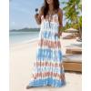 image:imageCHICME Womens Sleeveless Nightgown Soft Comfy Long Nightgown Pajama Lounge Dress with PocketsLighted Blue