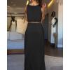 image:imageCHICME Womens V Neck Sleeveless Two Way Wear Maxi Dress 2026 Flowy Casual Summer Dresses Without BeltBlack